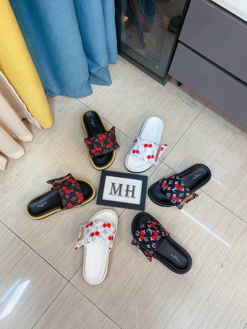 Louis Vuitton Cherry Print Women Slides