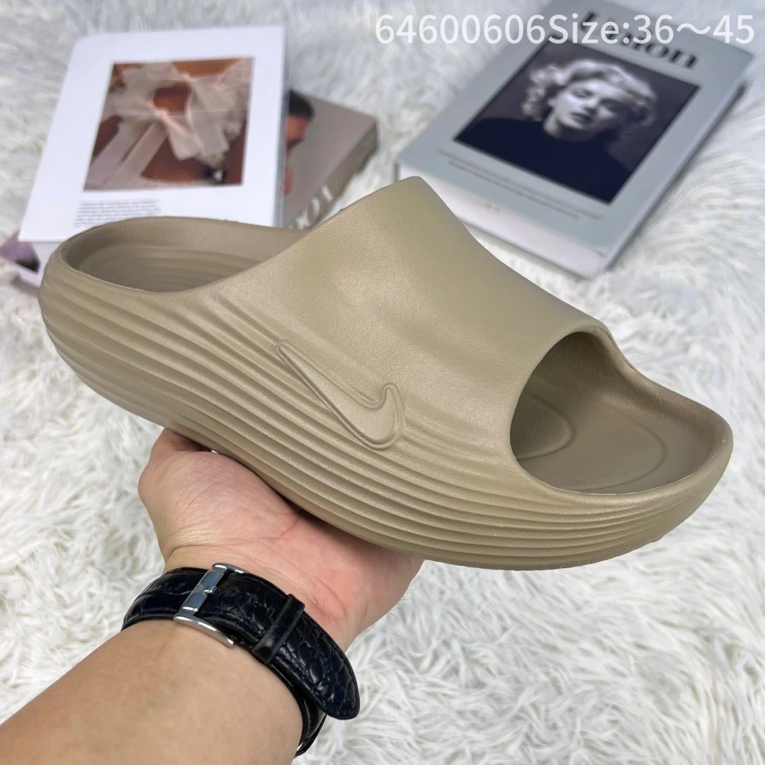 Nike Unisex Foam Slide Sandals Lightweight Ribbed Comfort Shoes