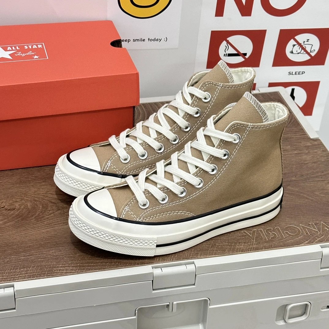Converse High Top Beige Canvas Sneakers Shoes