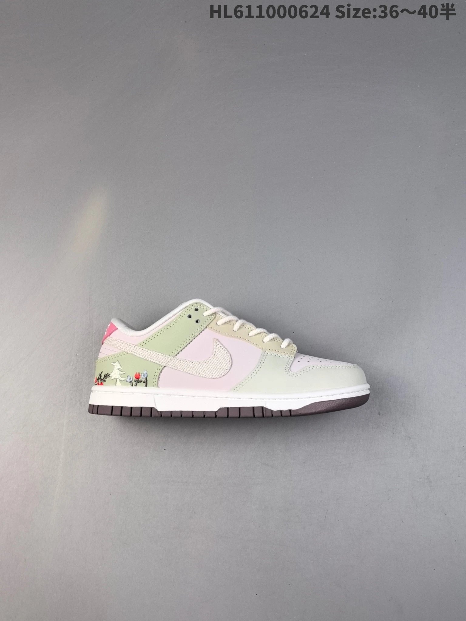 Nike Women Pastel Green Pink Floral Low Sneakers HL611000624