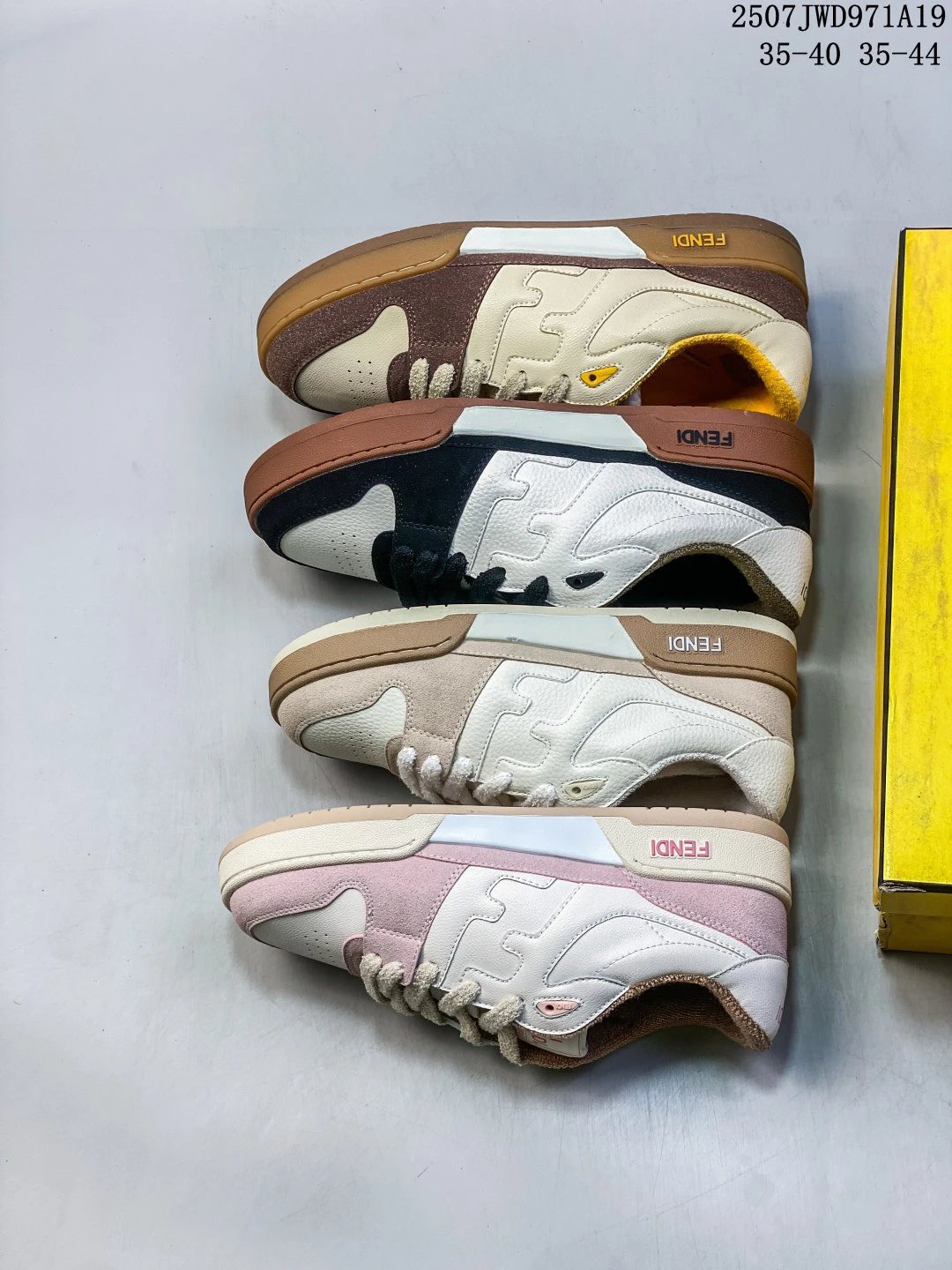 Fendi Leather Sneakers Casual Shoes for Men Women 35-44