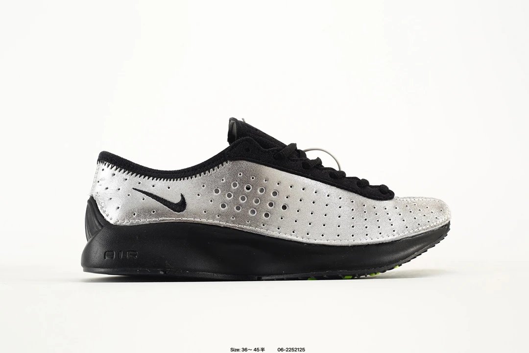 Nike Air Silver Black Running Shoes Lightweight Breathable Sneakers