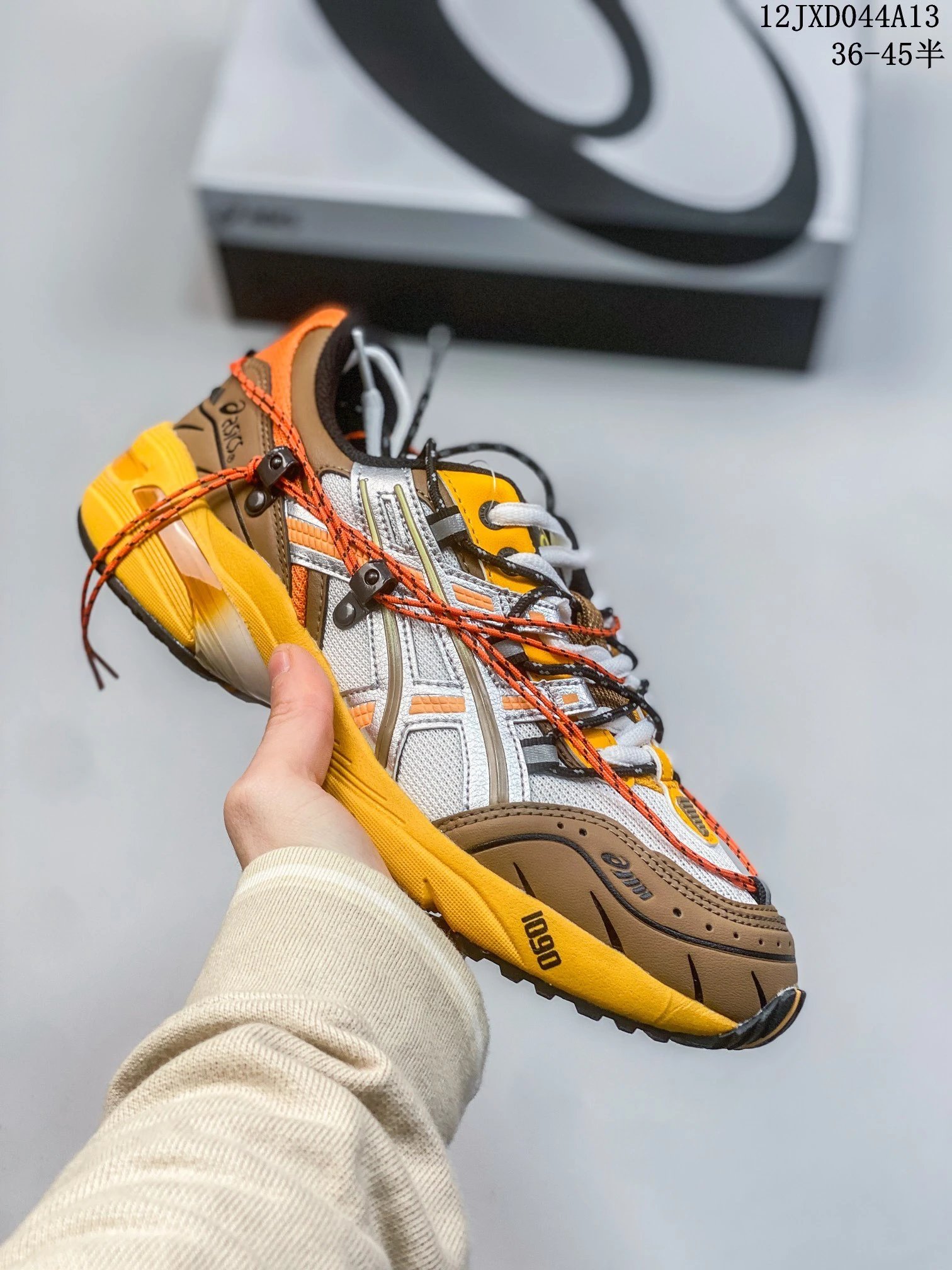 ASICS 1090 Trail Running Shoes Orange Brown Sneakers