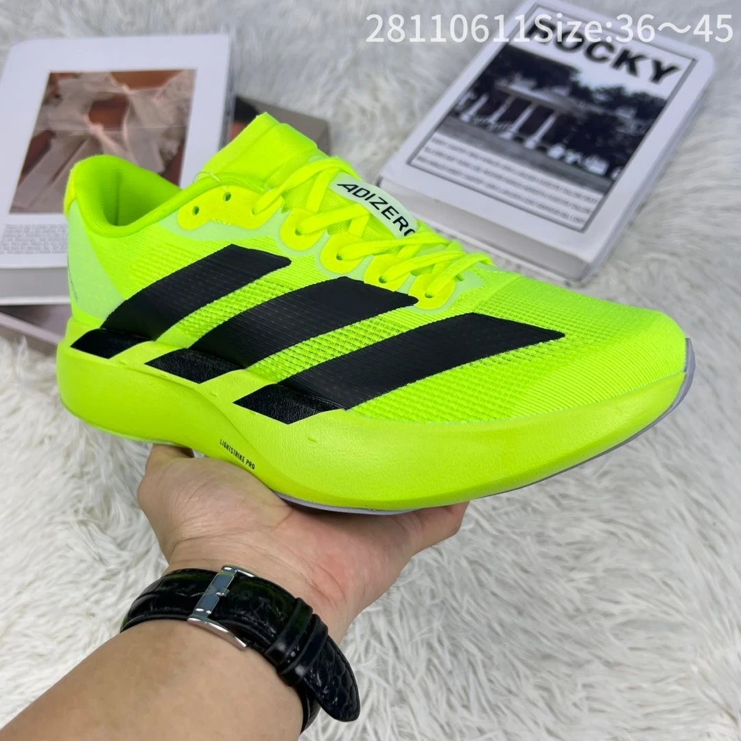 Adidas Adizero Neon Green Running Shoes 36-45