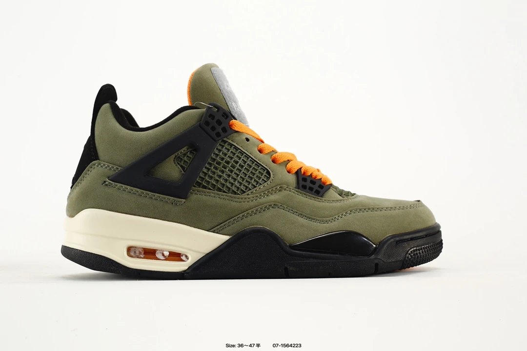 Air Jordan Olive Green Orange Lace Sport Sneakers