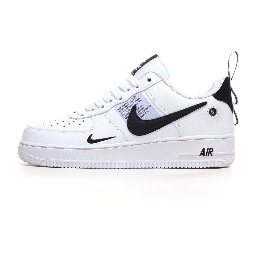 Nike Air Force 1 Low White Black Leather Sneakers