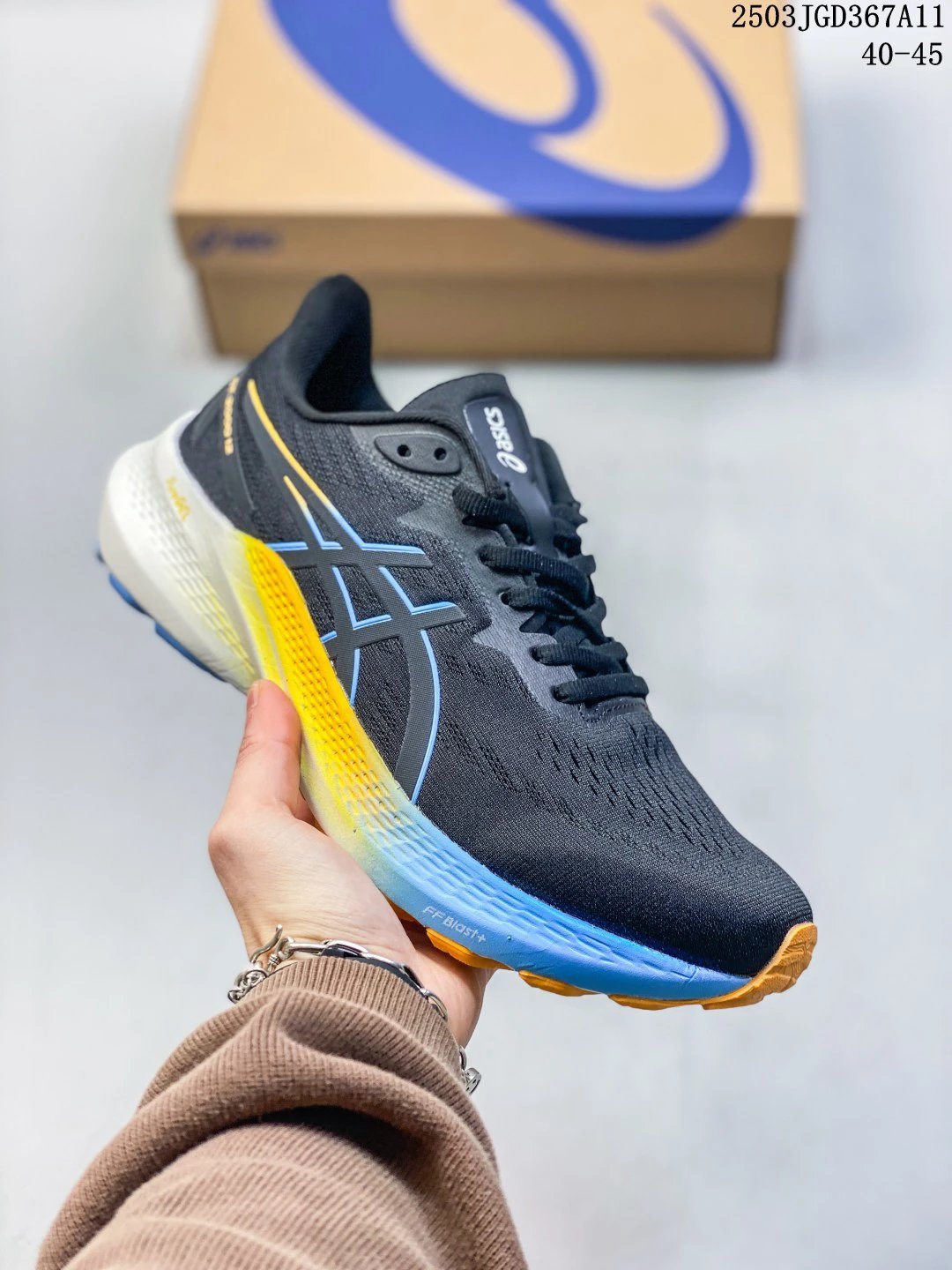 ASICS Men Running Shoes Gradient Blue Yellow
