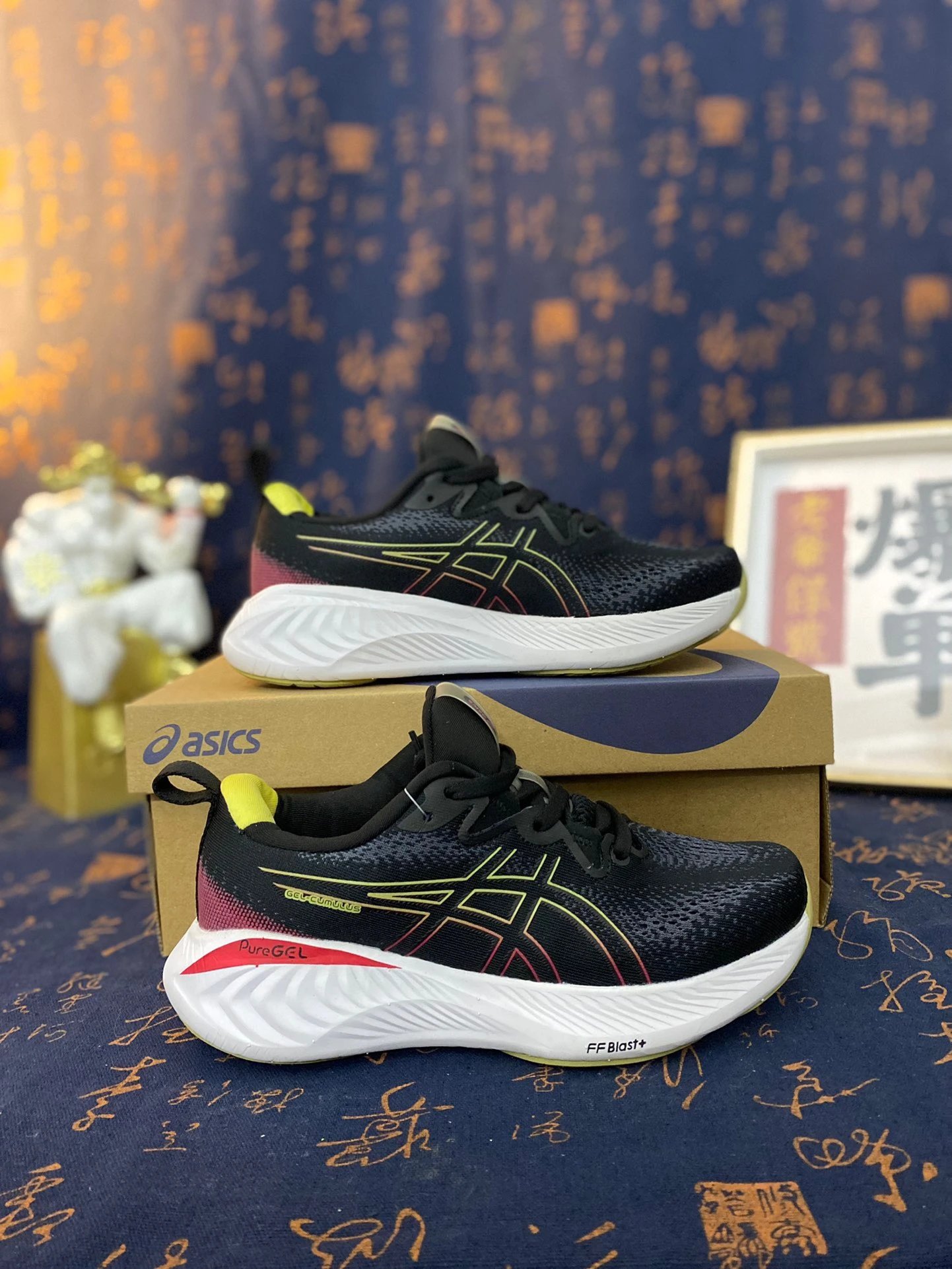 ASICS Gel-Nimbus FF Blast+ Black Red Running Shoes