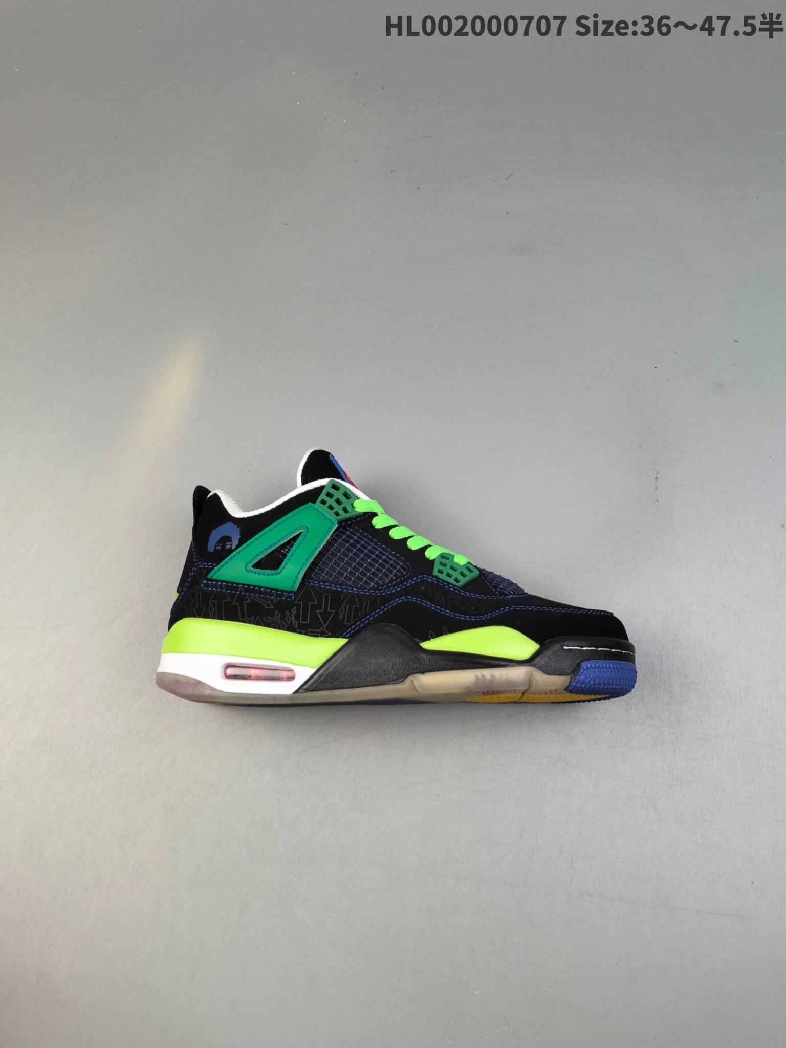 Air Jordan HL002000707 Retro Neon Green Blue Sneakers