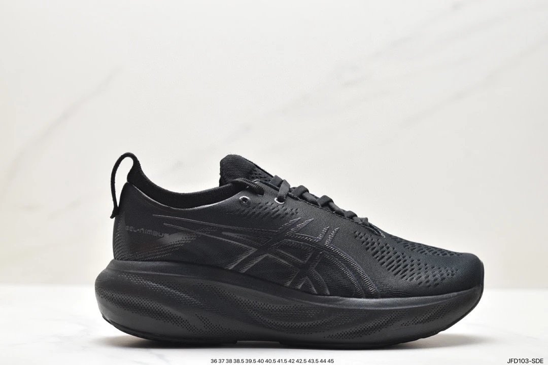 ASICS Gel-Nimbus Black Running Shoes Lightweight Cushion