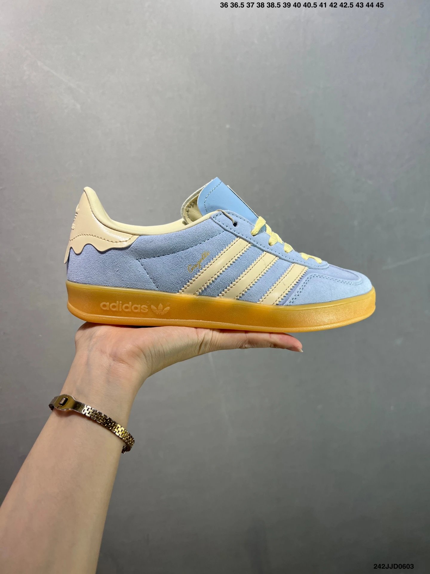 Adidas Gazelle Retro Blue Cream Suede Sneakers