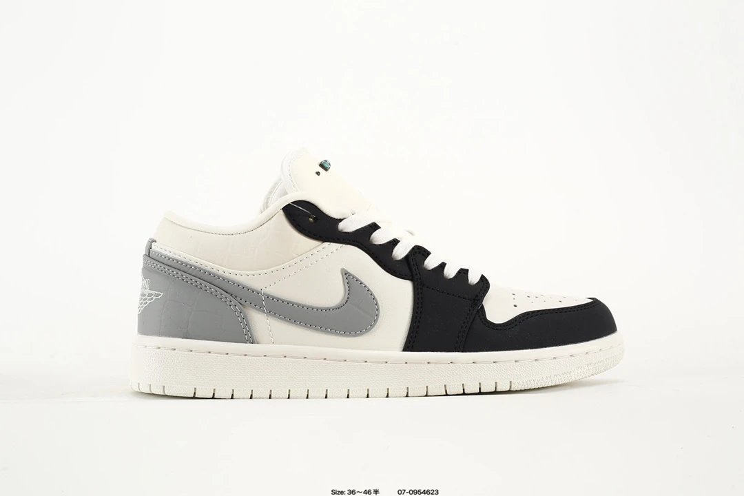 Air Jordan Low Retro Black White Gray Sneakers