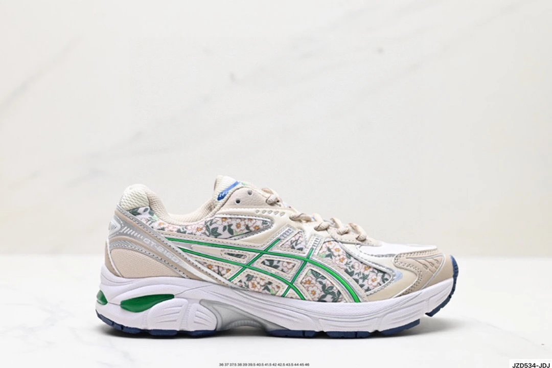 ASICS Women Floral Beige Running Shoes Lightweight Sneakers