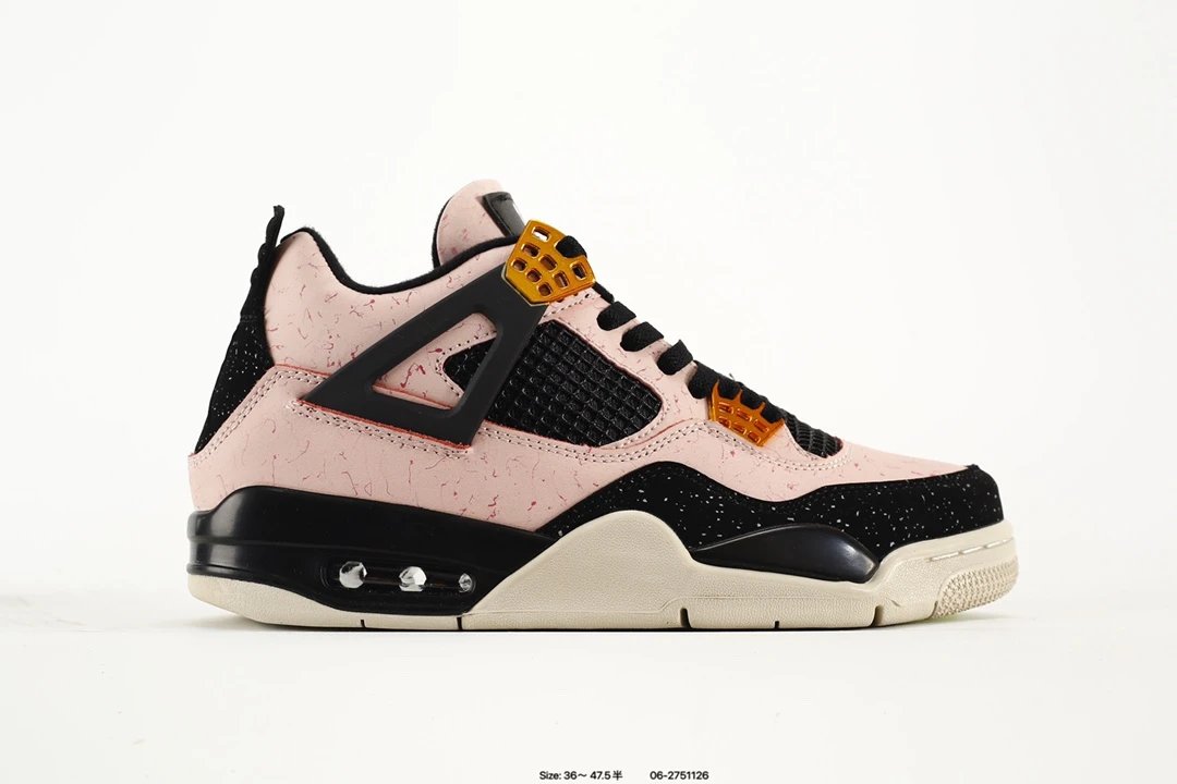 Air Jordan Pink Black Mesh Cushion Basketball Shoes