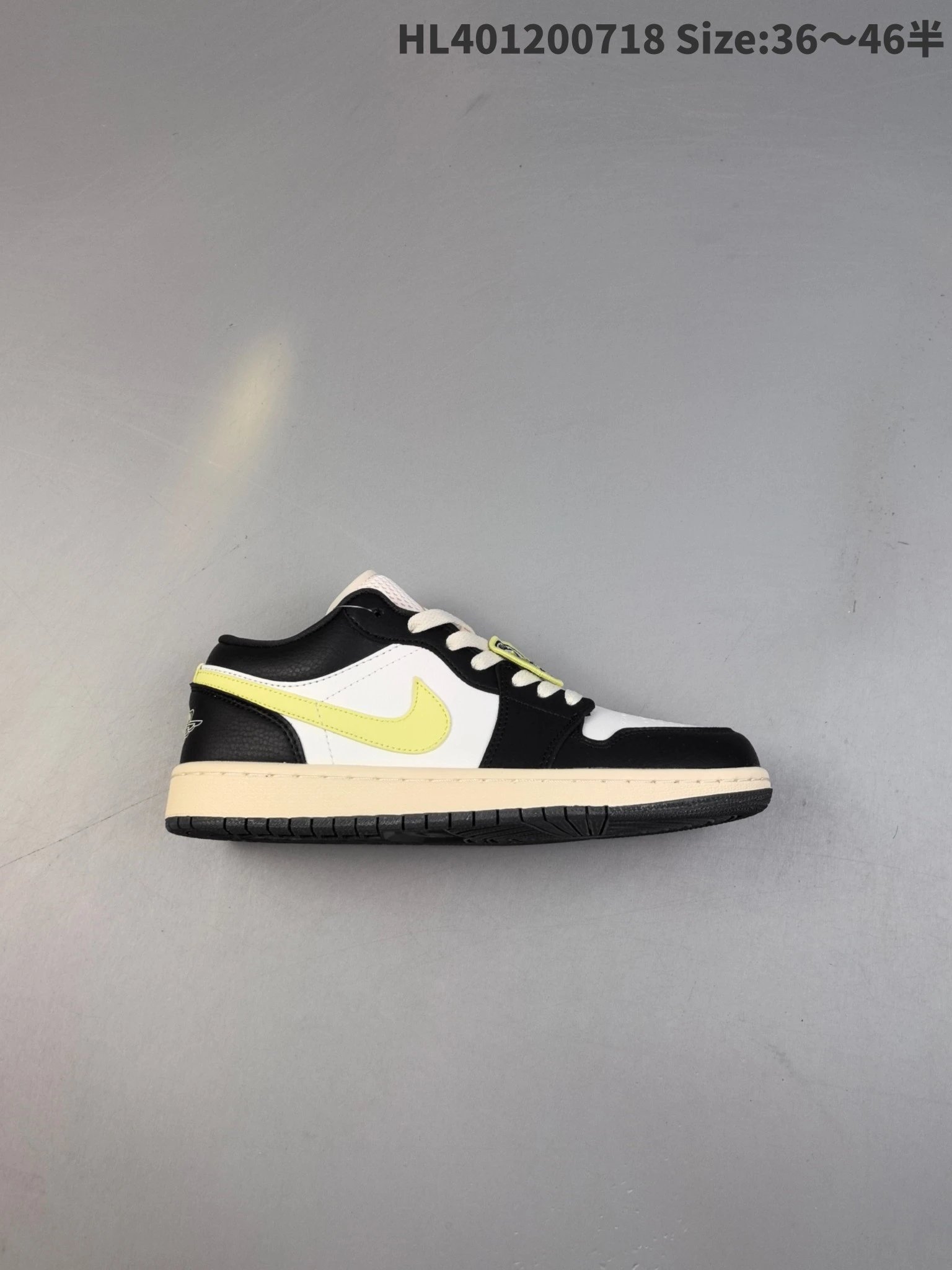 Nike HL401200718 Black White Yellow Low Sneakers