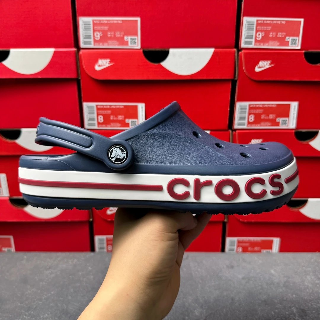 Crocs Classic Navy Platform Clogs Lightweight Slip-On Shoes