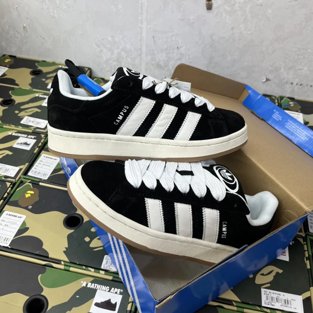 Adidas Campus Black Suede Sneakers Retro Street Shoes