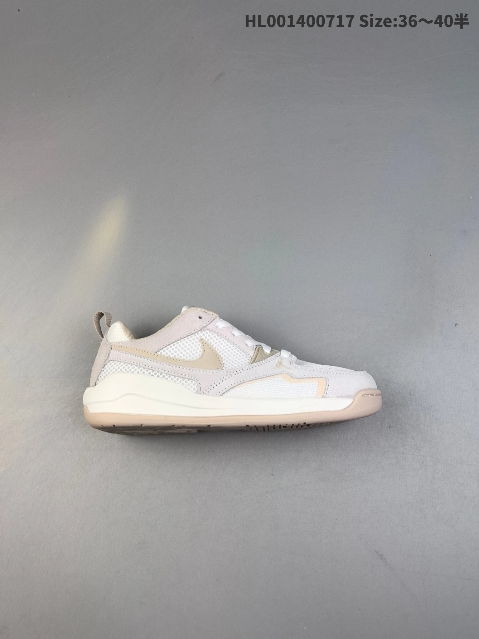 Nike Women Beige Mesh Suede Casual Sneakers HL001400717