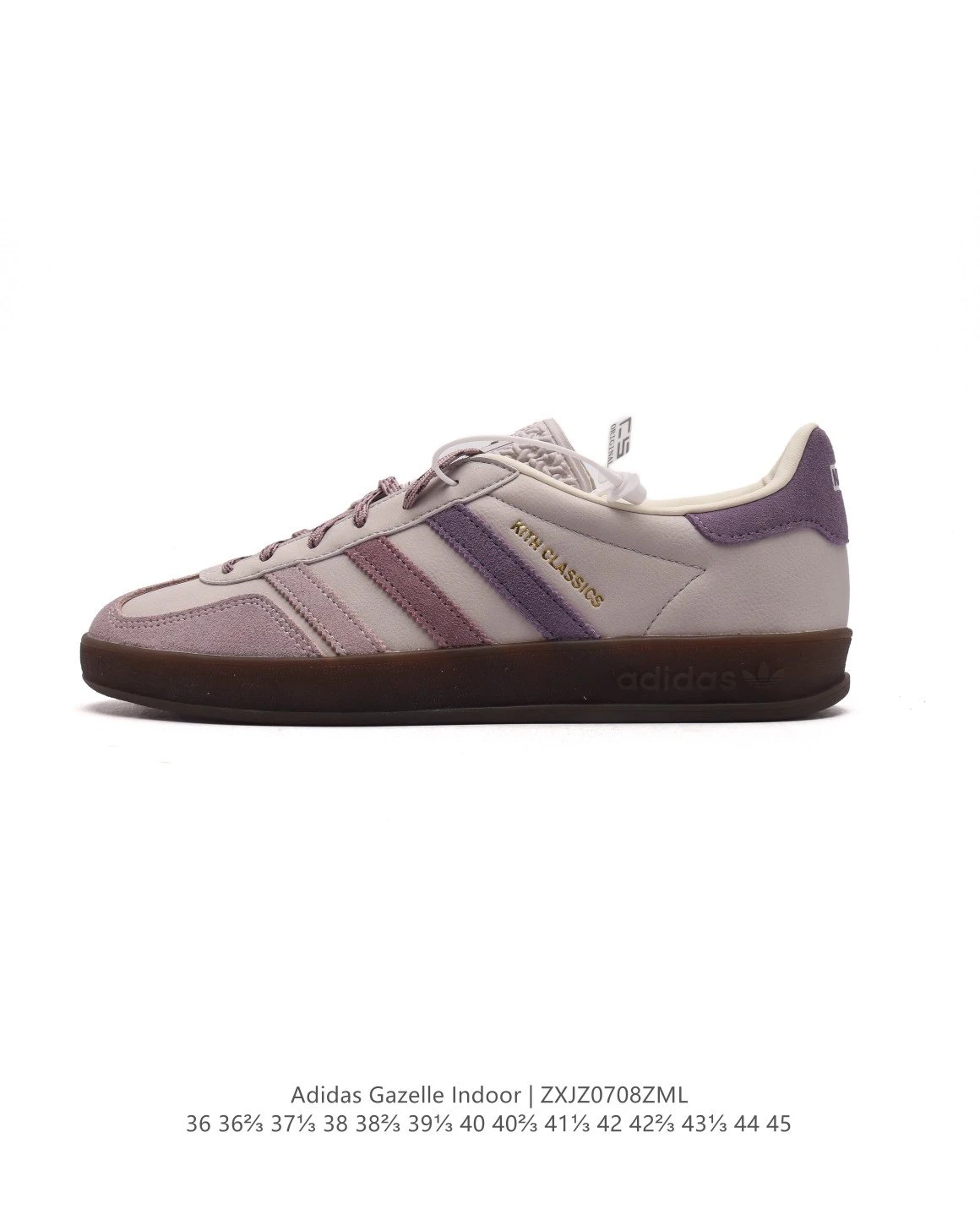 Adidas Gazelle Indoor Purple Pink Leather Shoes ZXJZ0708ZML