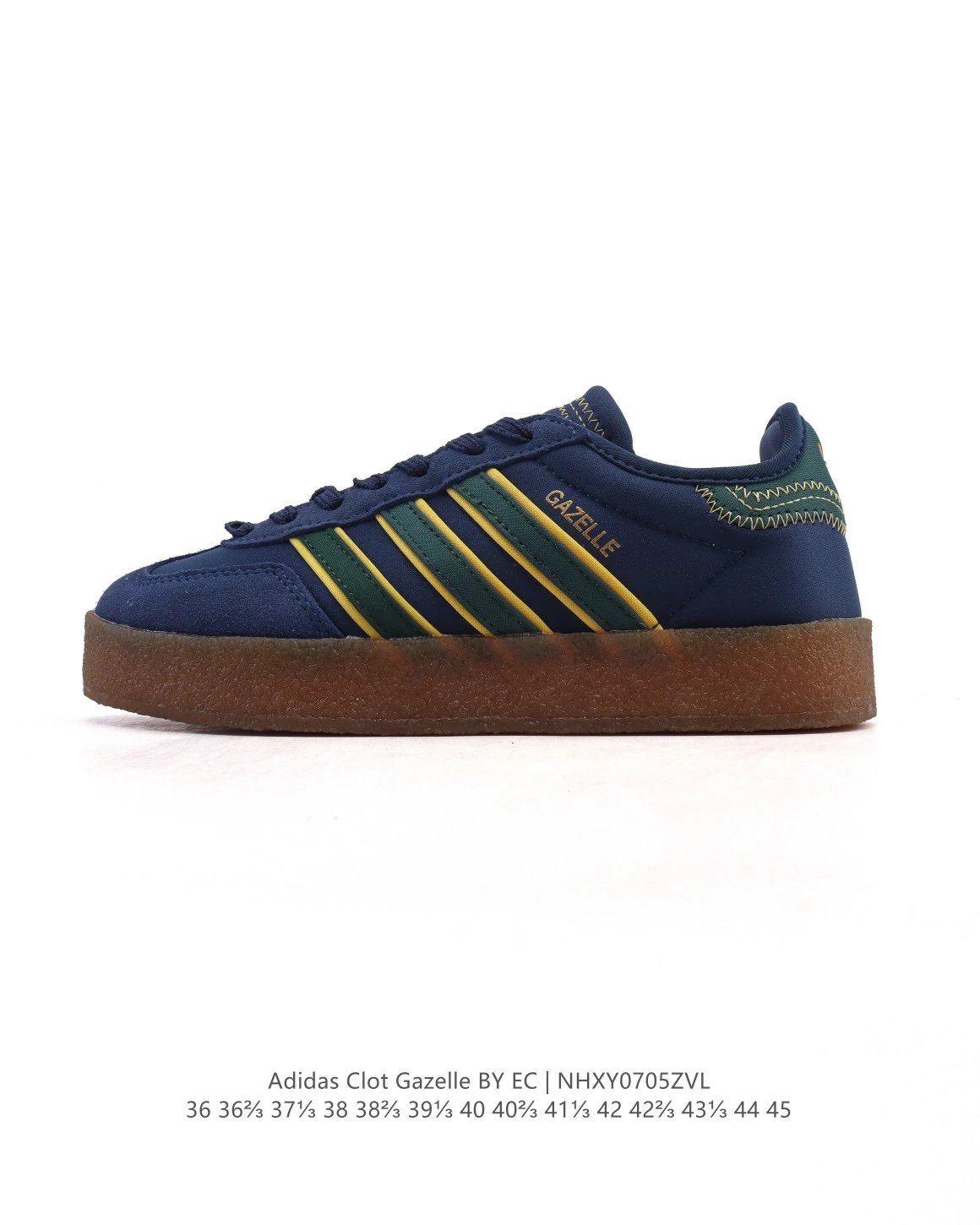 Adidas Clot Gazelle Navy Suede Streetwear Sneakers