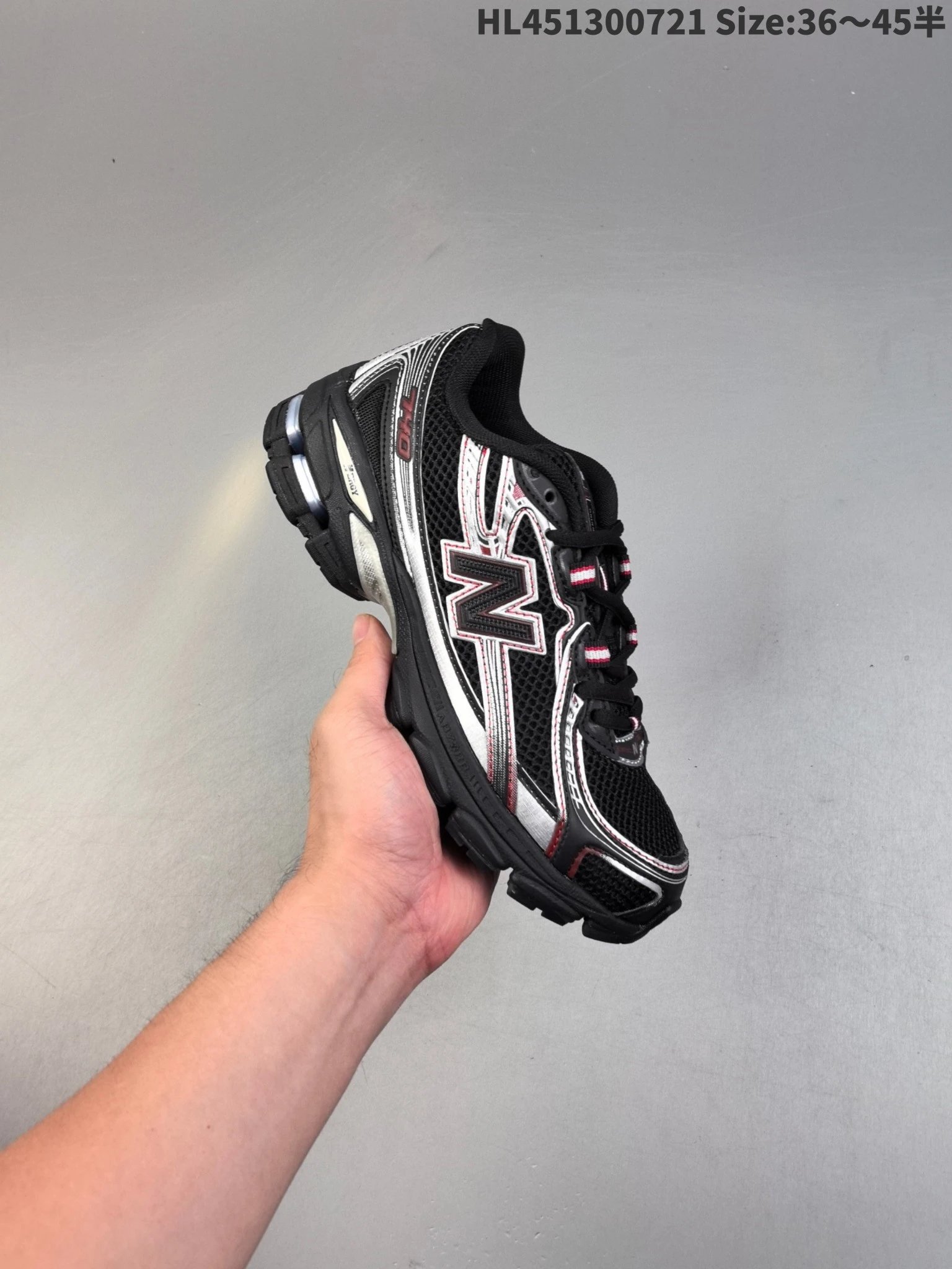 New Balance HL451300721 Black Silver Running Shoes