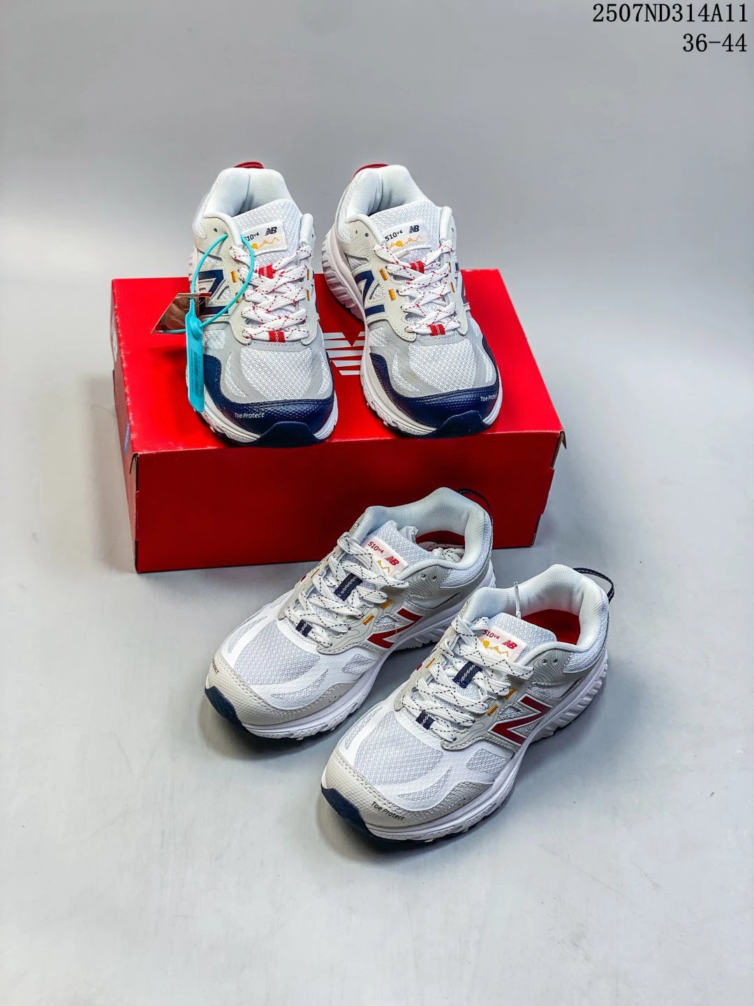 New Balance 510v6 Trail Running Shoes White Red Blue