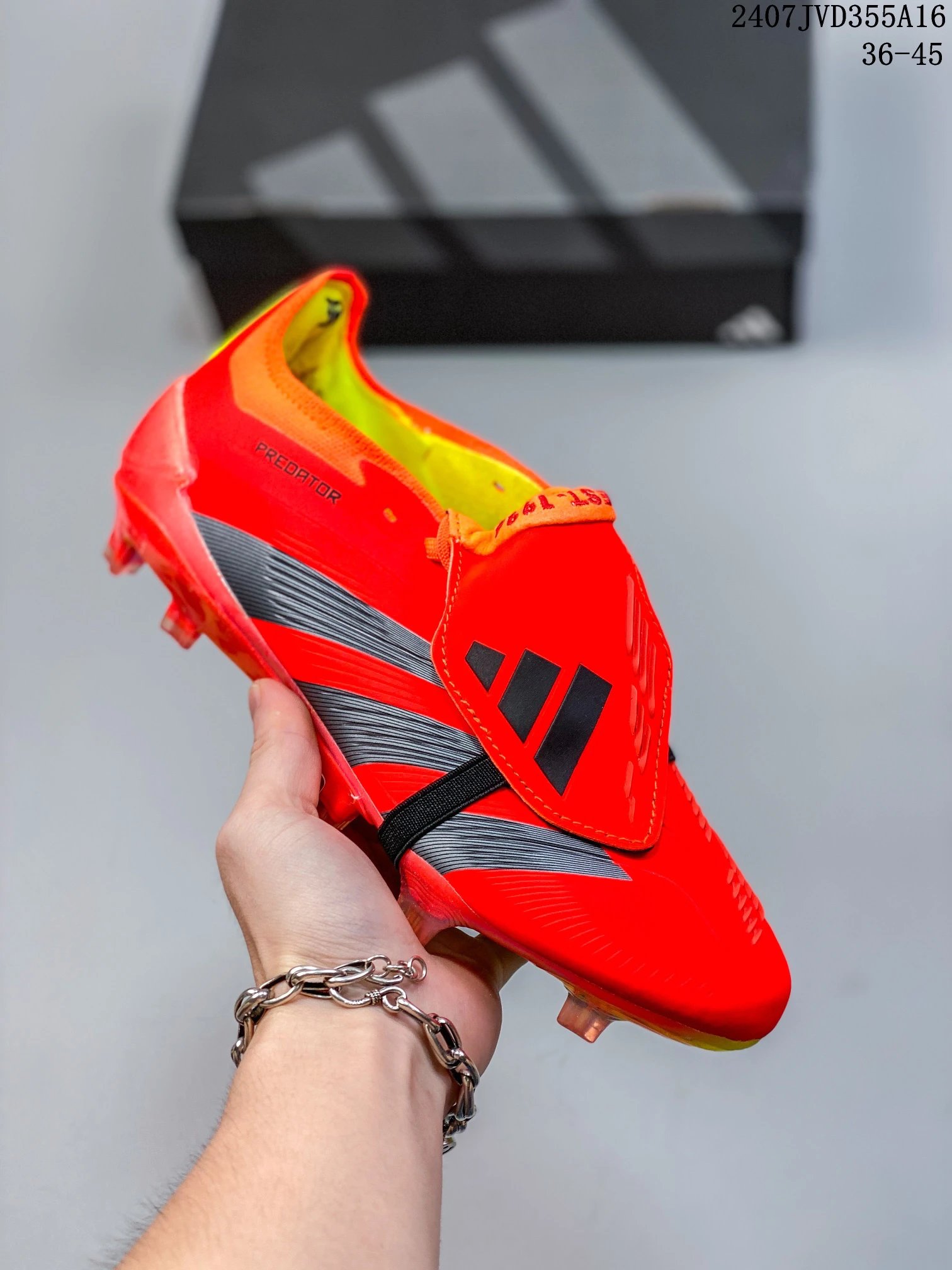 Adidas Predator Red Firm Ground Soccer Cleats Men