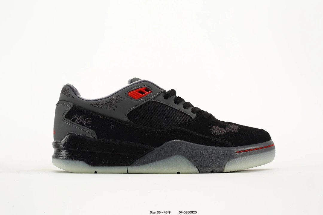 Air Jordan Men Black Gray Red Basketball Shoes