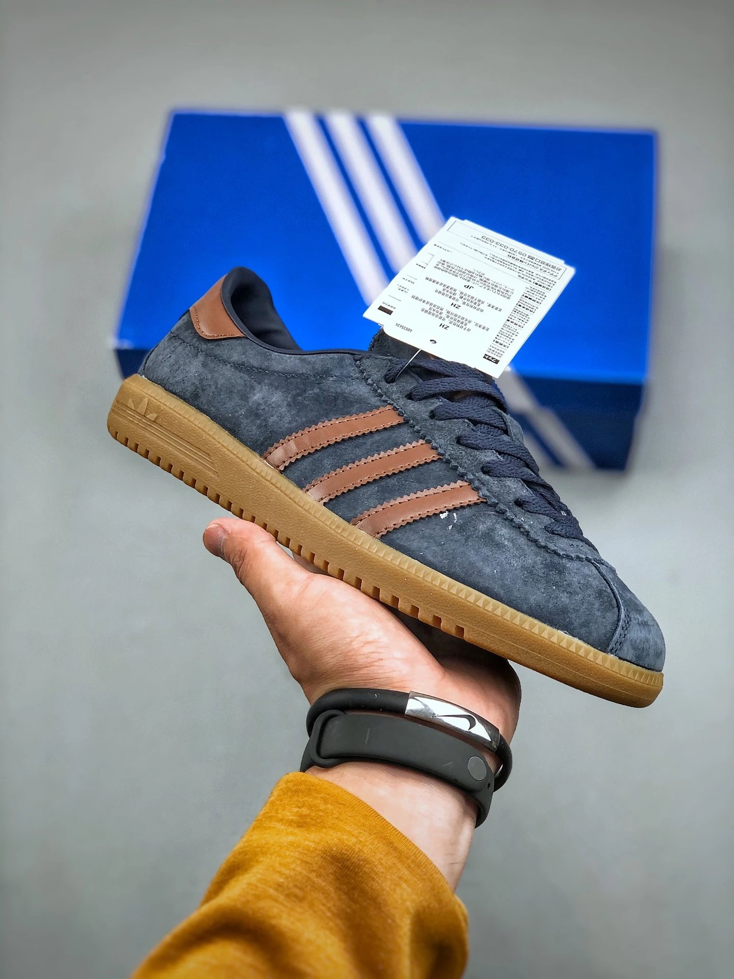 Adidas Suede Blue Brown Retro Men’s Casual Sneakers