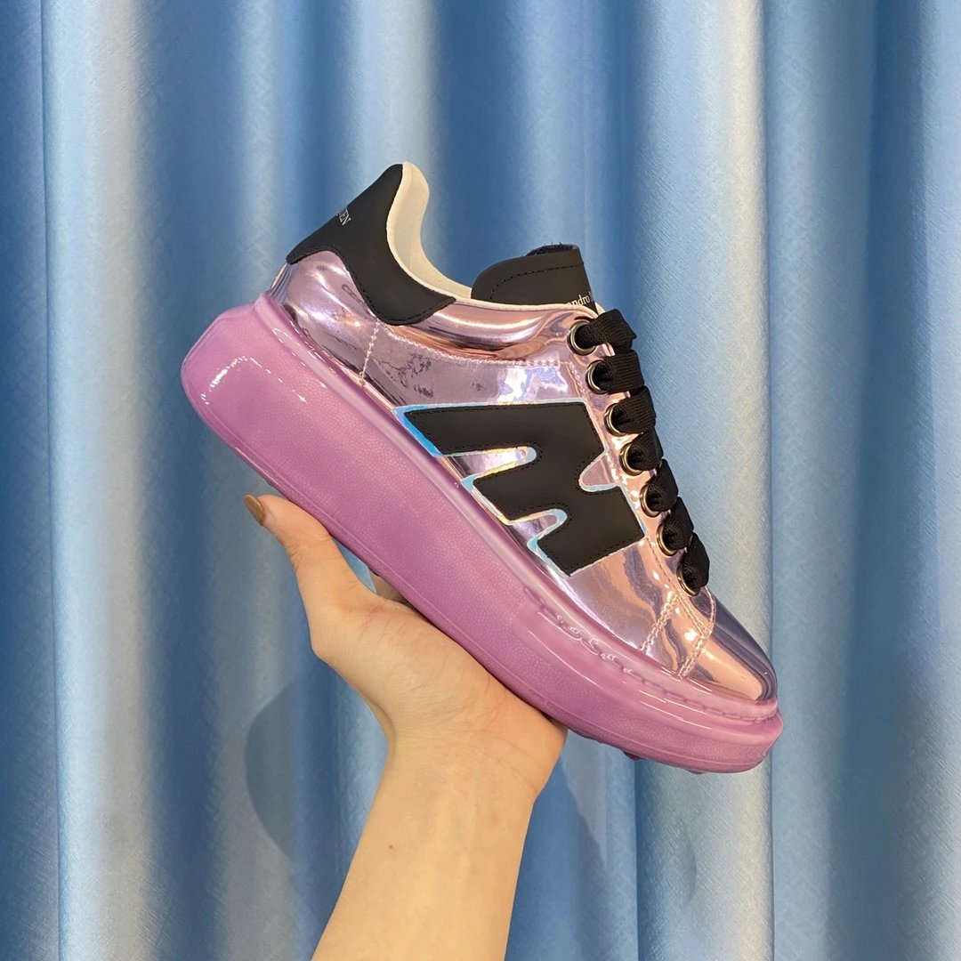 Alexander McQUEEN Metallic Pink Purple Sole Sneakers