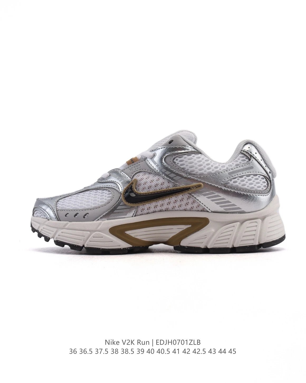 Nike V2K Run Silver Mesh Retro Running Shoes