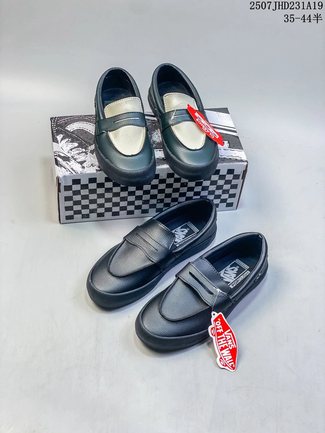Vans Leather Loafers Casual Slip-On Shoes