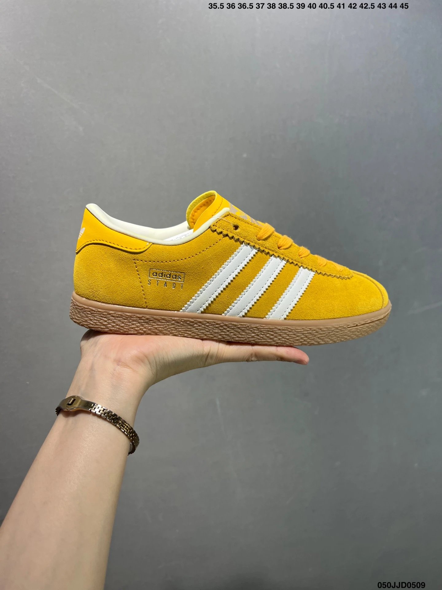 Adidas Stadt Yellow Suede Retro Casual Sneakers Shoes