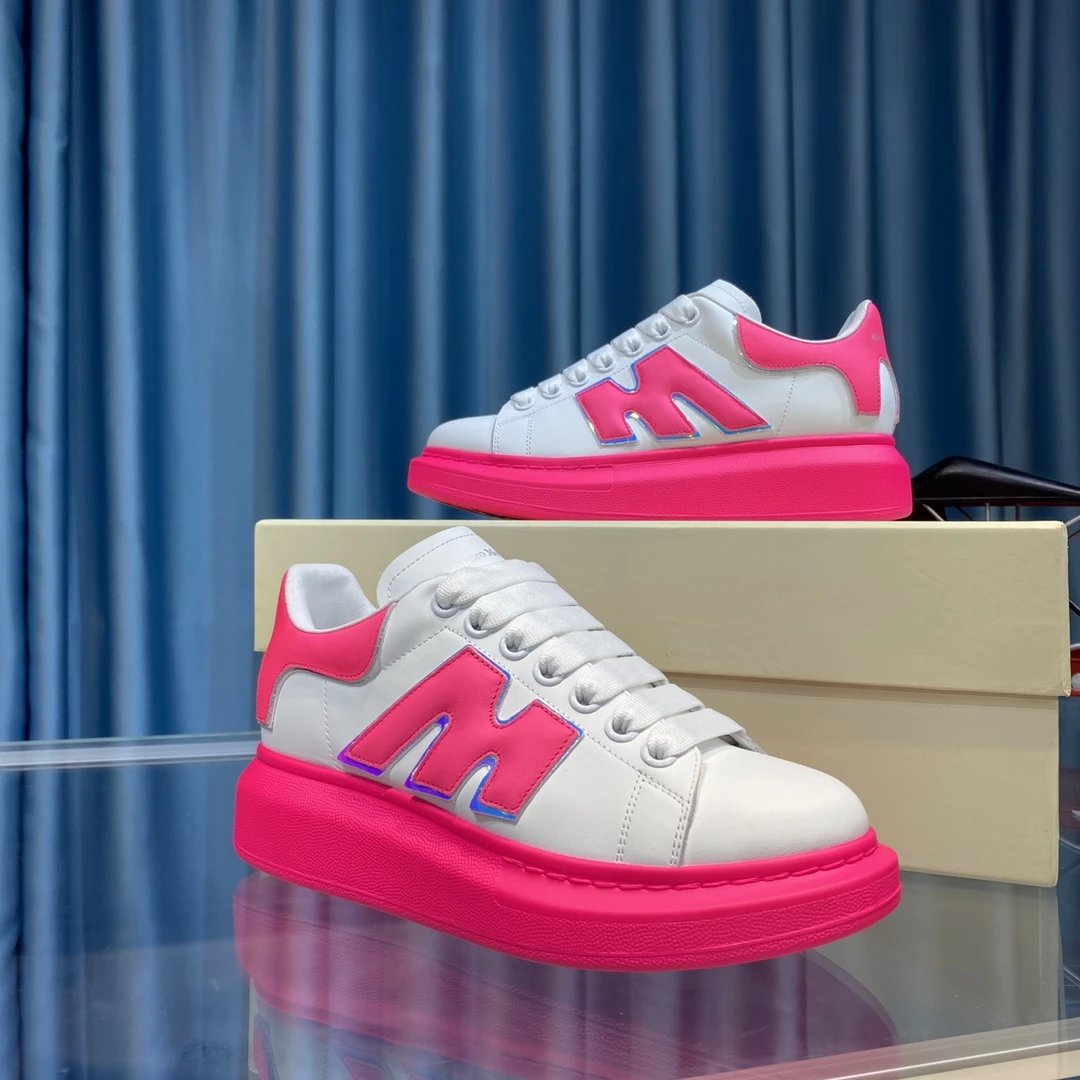 Alexander McQueen Pink Sole Leather Sneakers Women