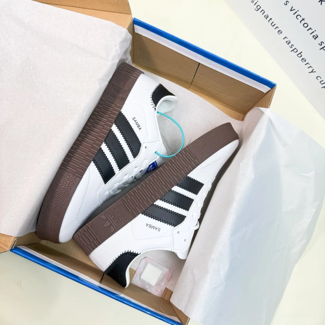 Adidas Samba Classic White Black Stripes Sneakers