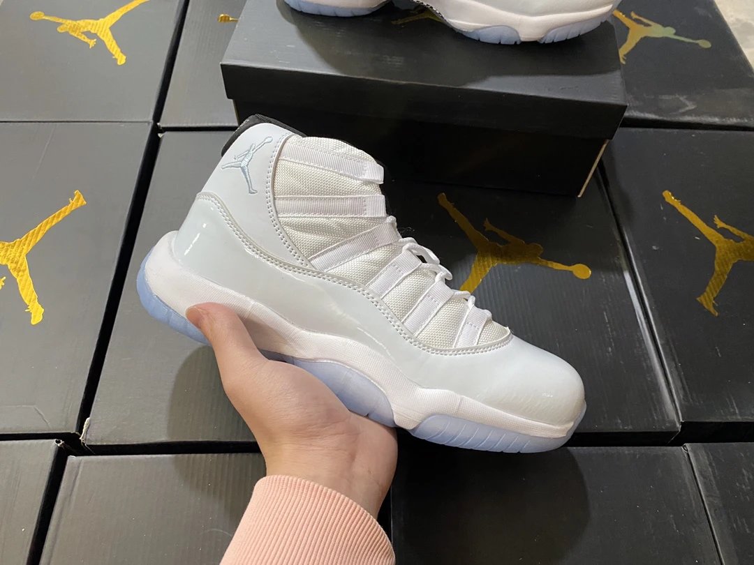 Air Jordan 11 Retro White Ice Blue Basketball Shoes