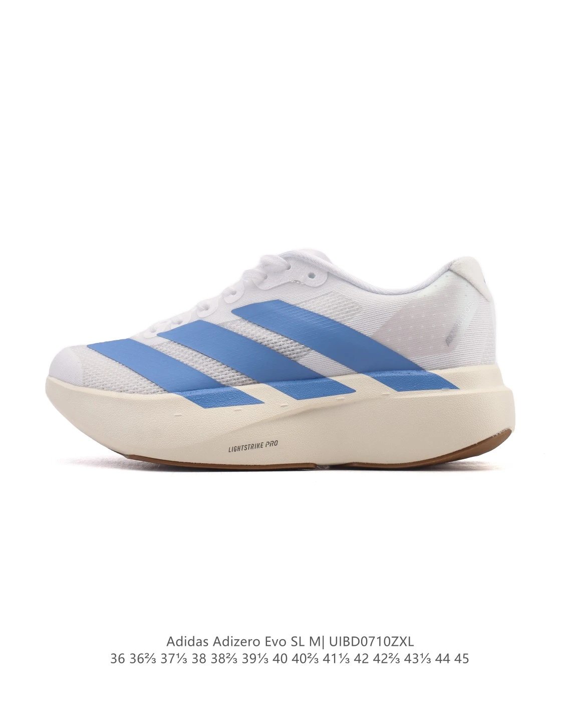 Adidas Adizero Evo SL Blue White Running Shoes