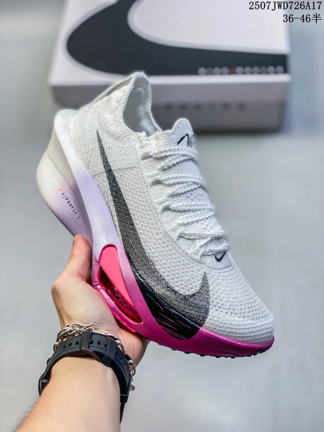 Nike Air Zoom White Pink Running Shoes 36–46