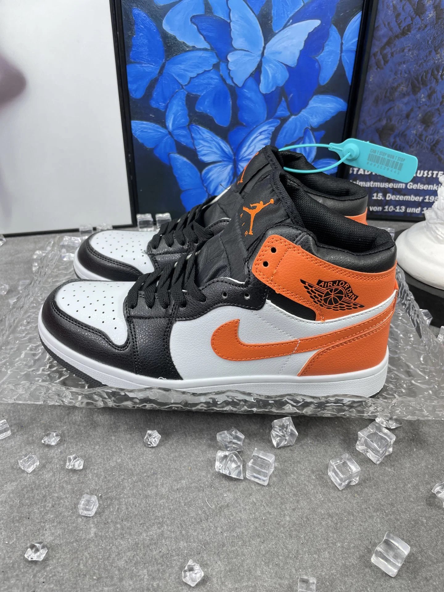 Air Jordan Retro High OG Black White Orange Sneakers