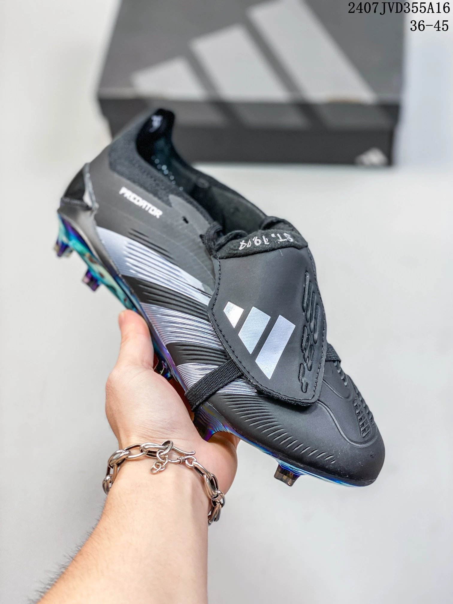 Adidas Predator Black Firm Ground Soccer Cleats Shoes