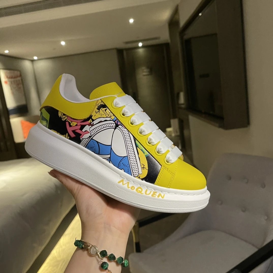 Alexander McQueen Yellow Cartoon Chunky Sole Sneakers  