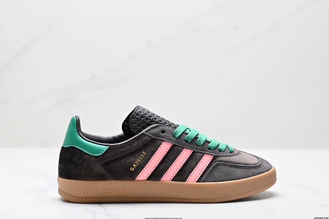 Adidas Gazelle Pink Green Gum Sole Sneakers