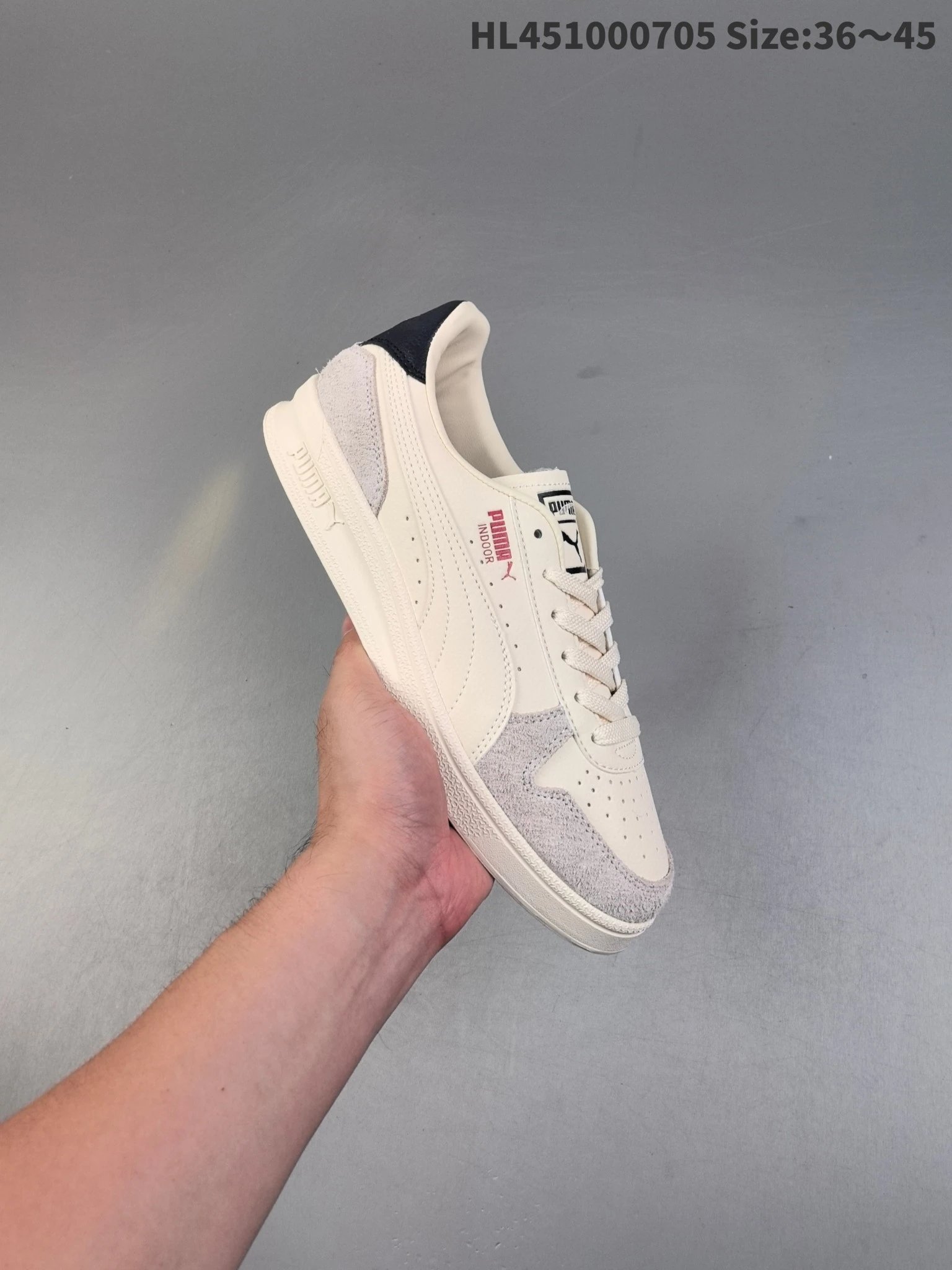 PUMA HL451000705 Cream Suede Leather Casual Sneakers
