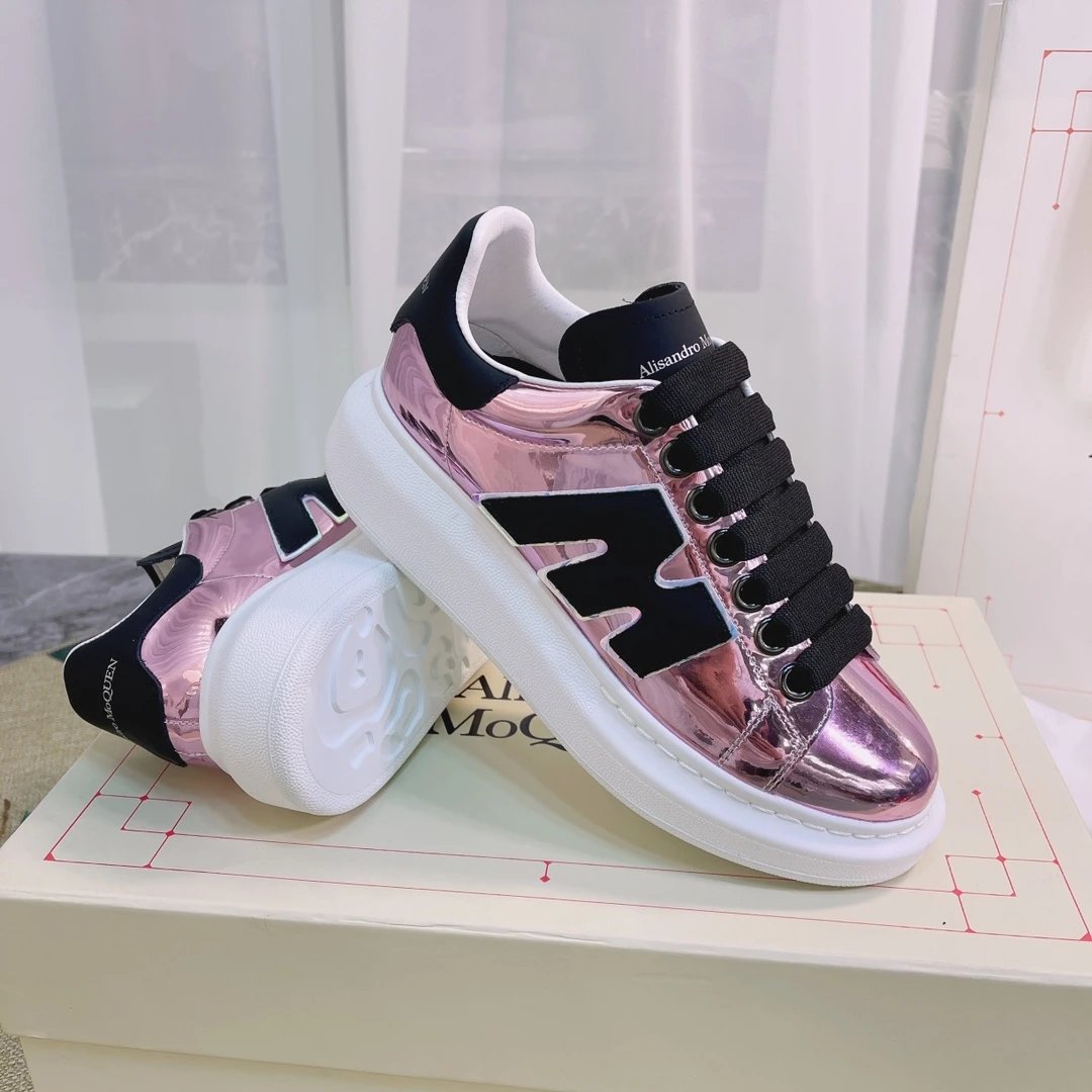 Alexander McQueen Pink Metallic Chunky Sneakers Women
