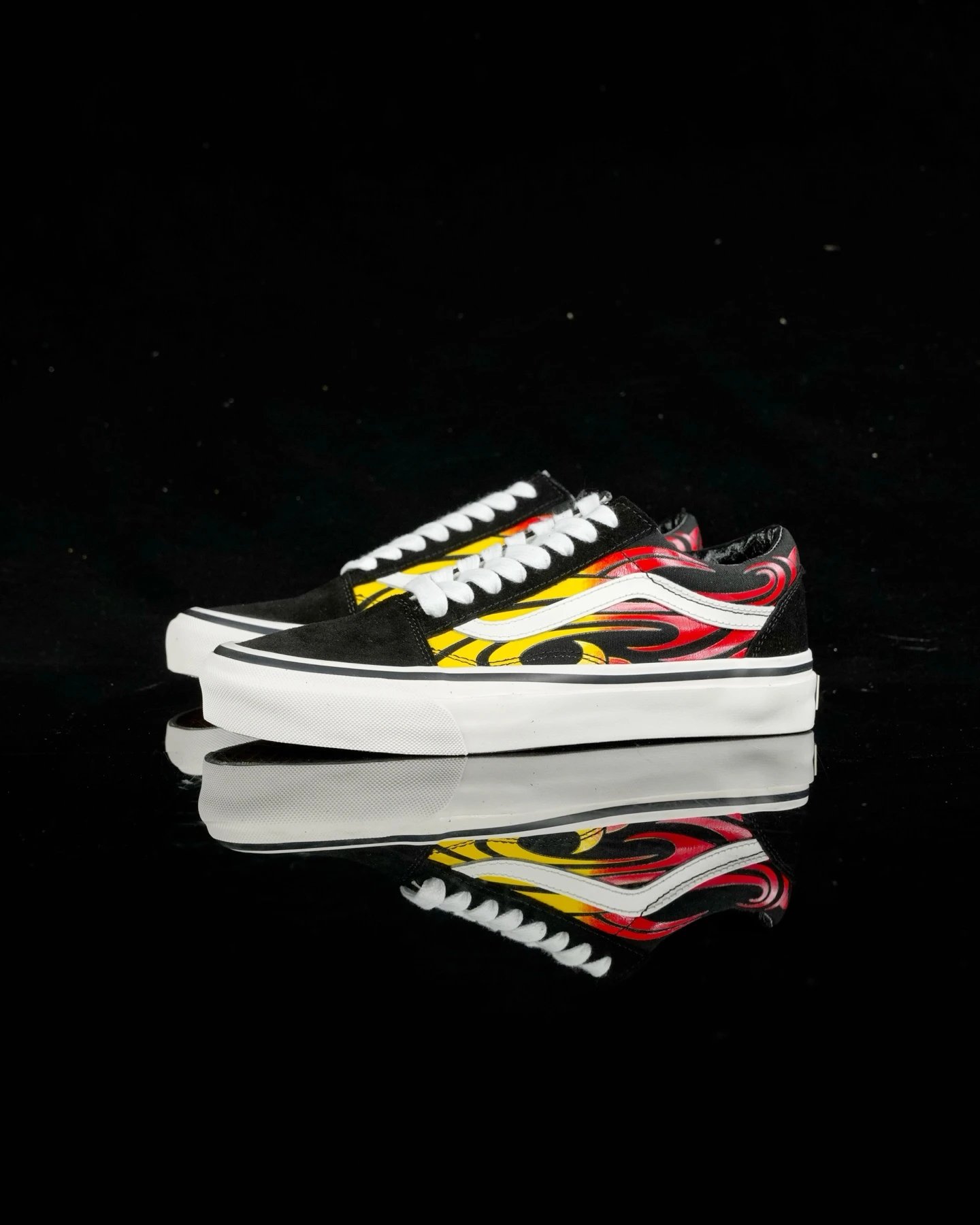 Converse Flame Black Canvas Skate Shoes