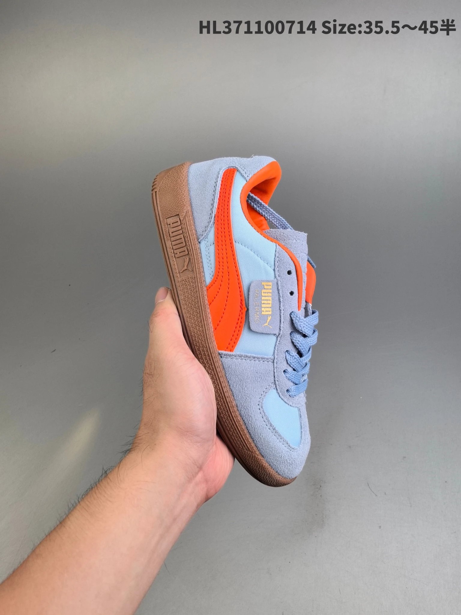 PUMA HL371100714 Blue Orange Suede Sneakers