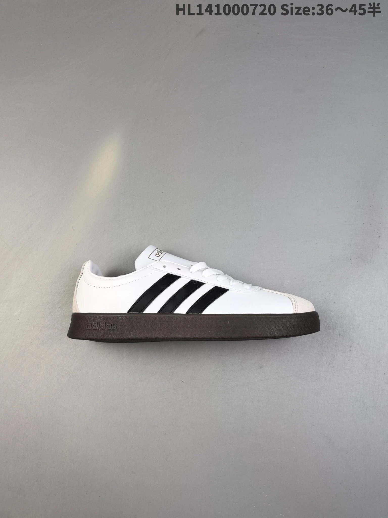 Adidas Men’s White Sneakers Black Stripes Shoes 36–45