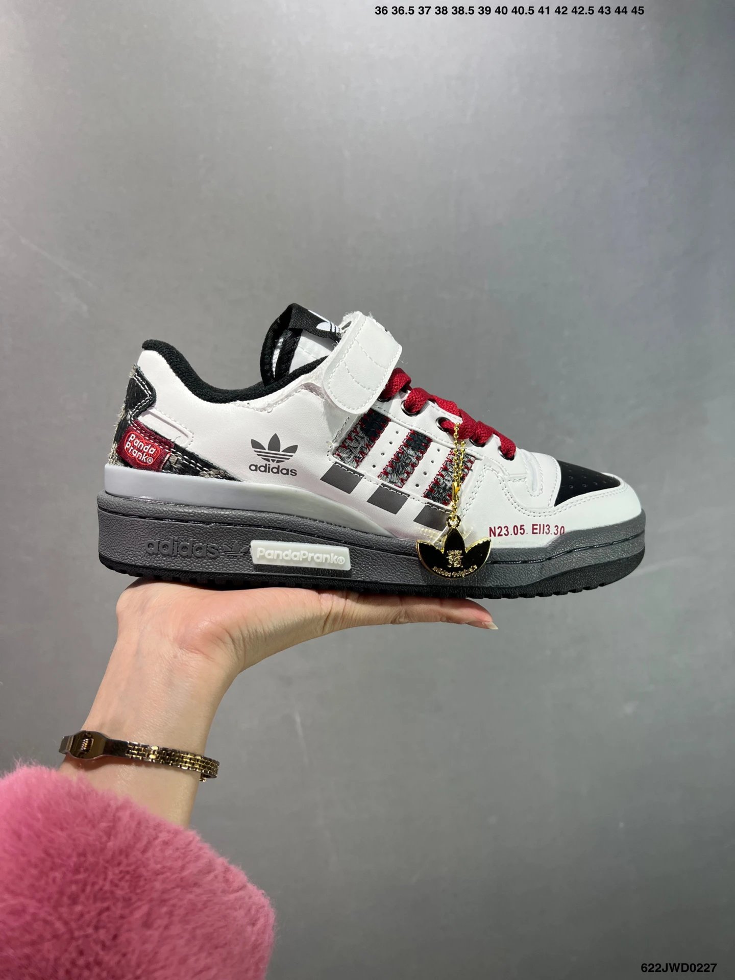 Adidas PandaPranke Black White Red Sneakers