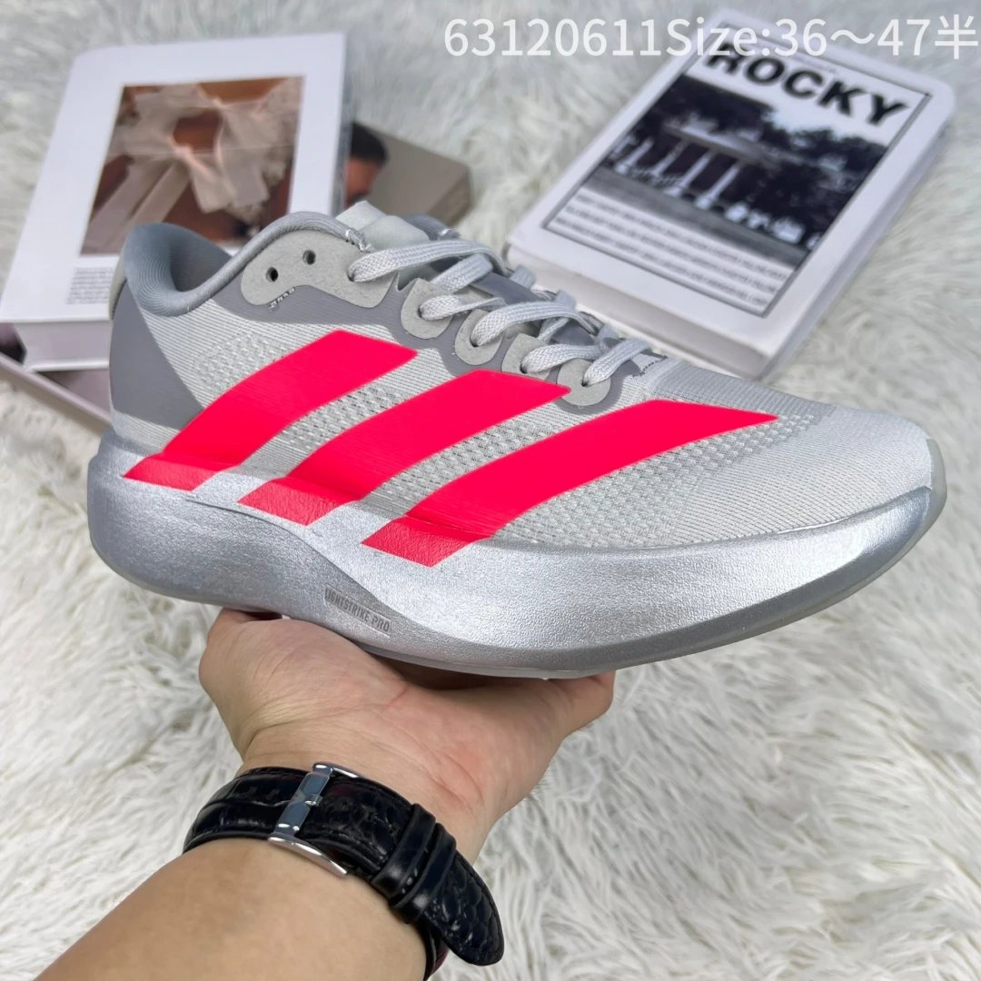 Adidas Pink Stripe Running Shoes