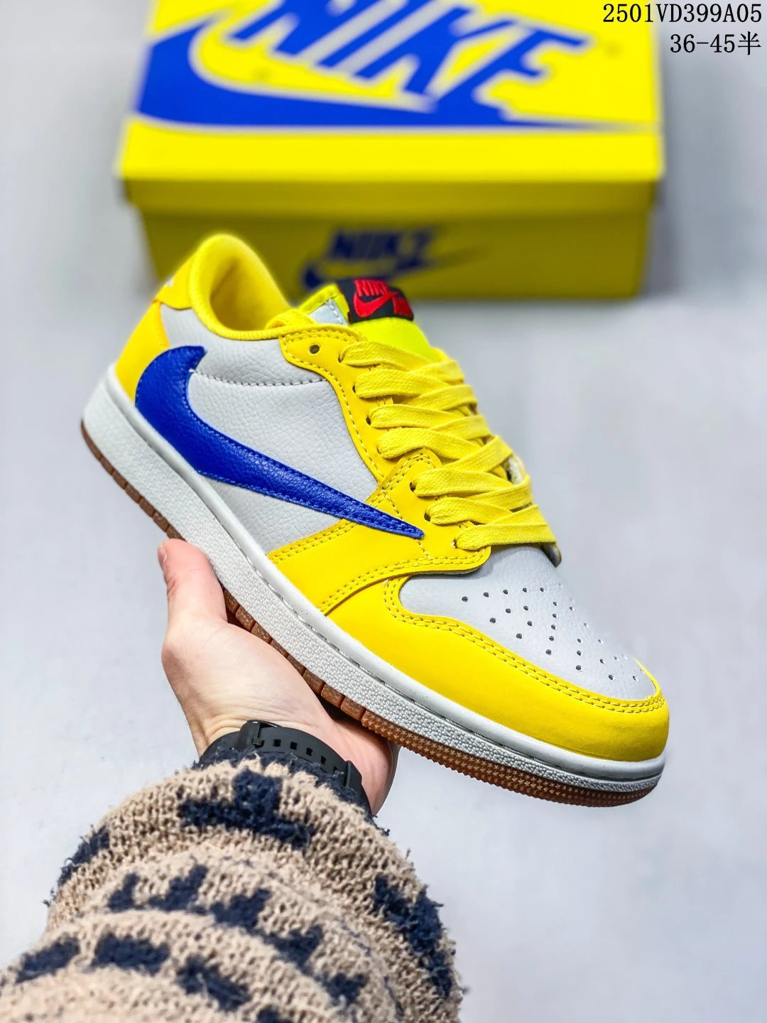 Nike Air Jordan Low Yellow Blue Shoes